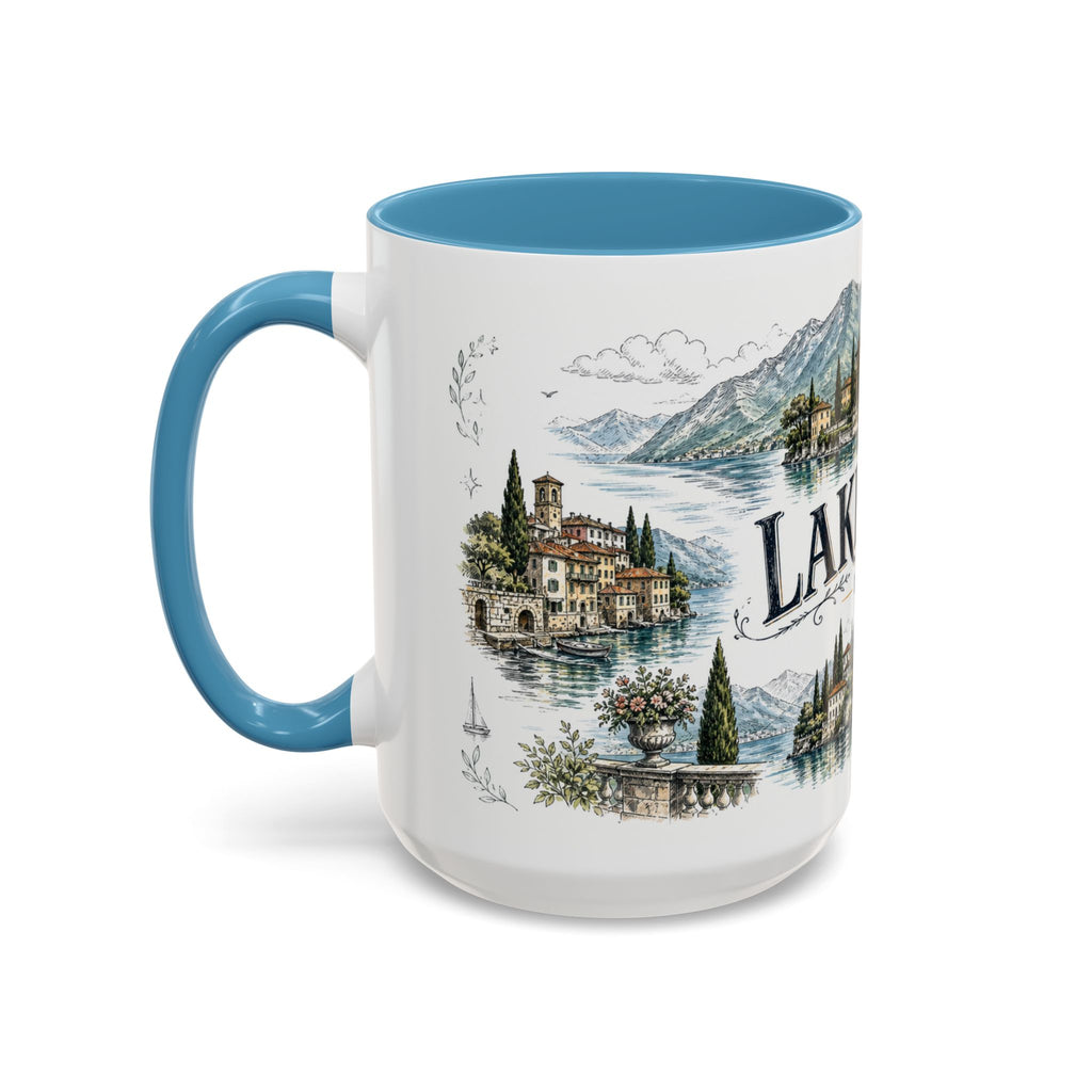 Lake Como Mug, Italy Travel Souvenir, Bucket List Gift, Accent Ceramic Coffee Mug 11oz 15oz
