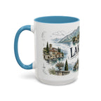 Lake Como Mug, Italy Travel Souvenir, Bucket List Gift, Accent Ceramic Coffee Mug 11oz 15oz