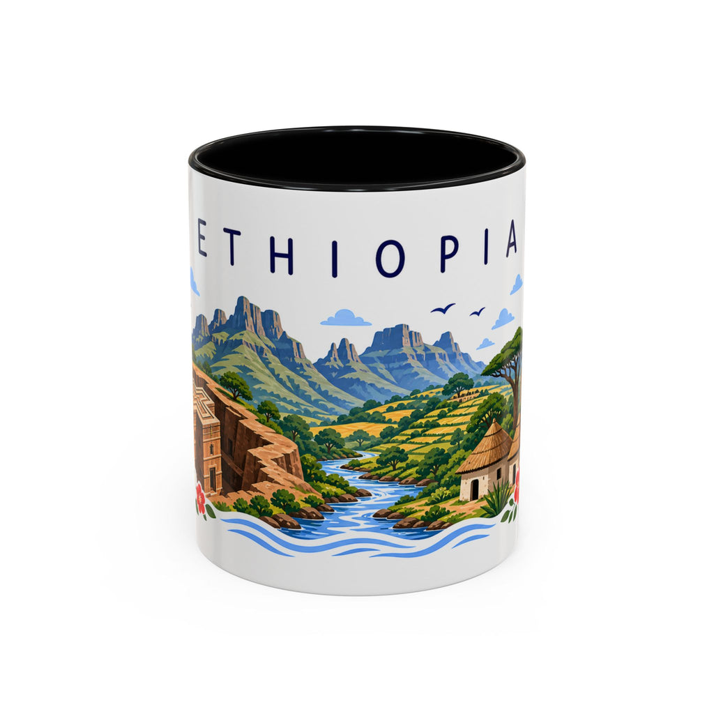 Ethiopia Coffee Mug | Travel Souvenir Accent Mug | Place Gift Ceramic Cup 11oz 15oz