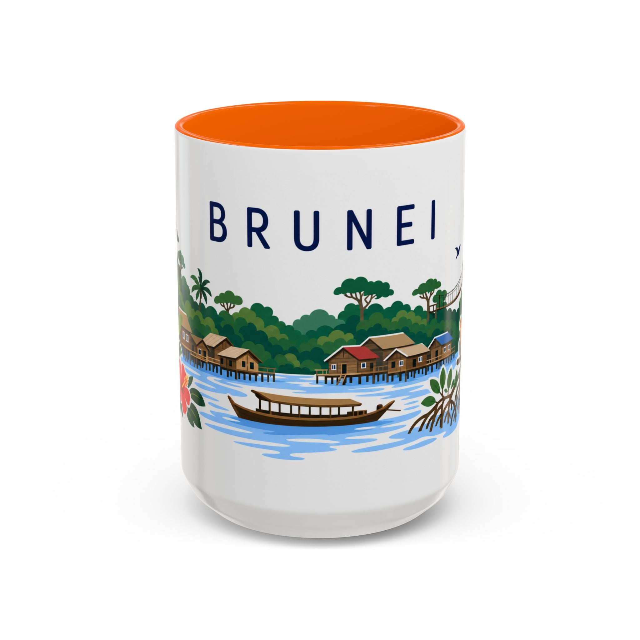 Brunei Coffee Mug | Travel Souvenir Accent Mug | Country Gift Ceramic Cup 11oz 15oz