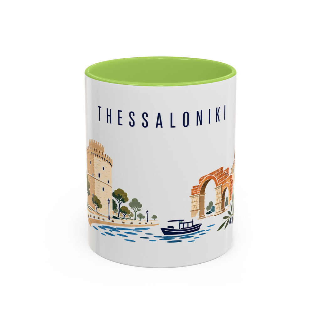 Thessaloniki Coffee Mug | Greece Travel Souvenir | Porcelain Decal City Gift | 11oz 15oz Accent Mug