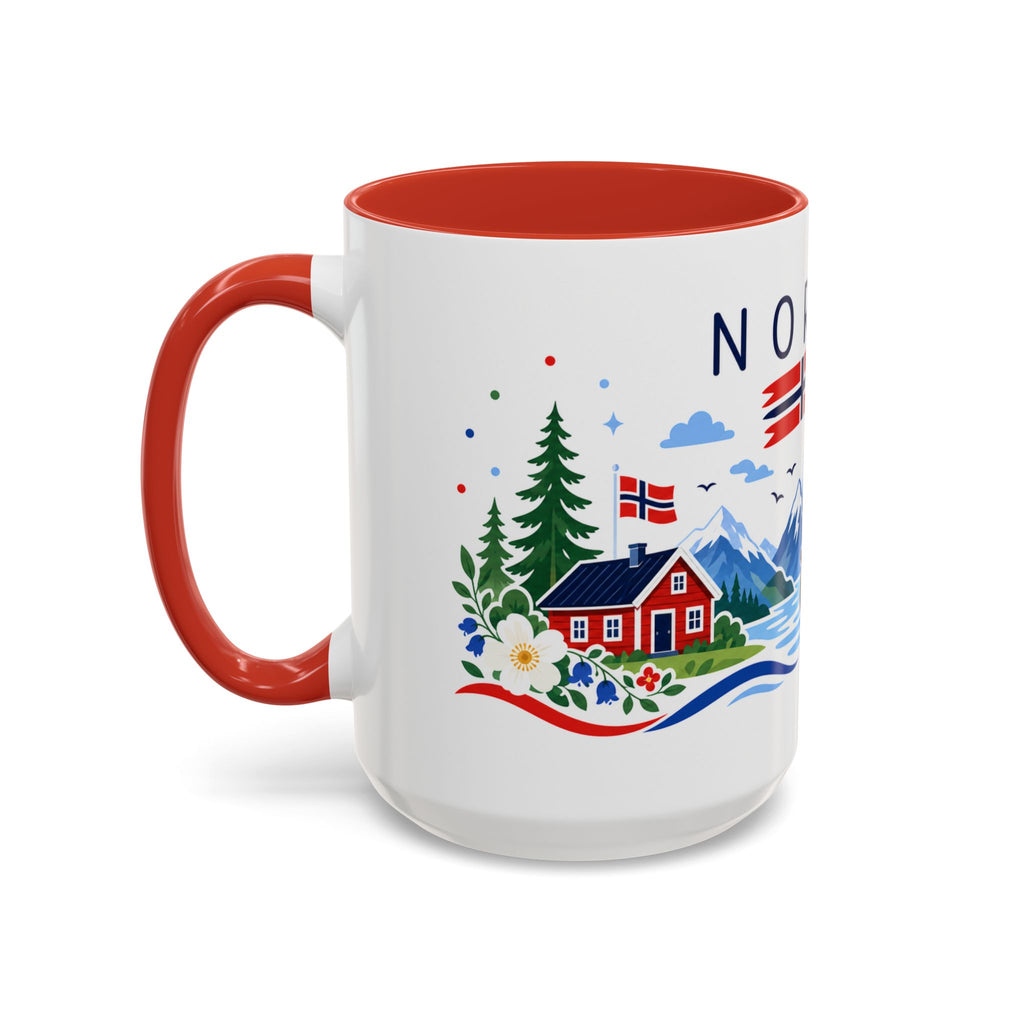 Norway Coffee Mug | Travel Souvenir Accent Mug | Country Gift Ceramic Cup 11oz 15oz