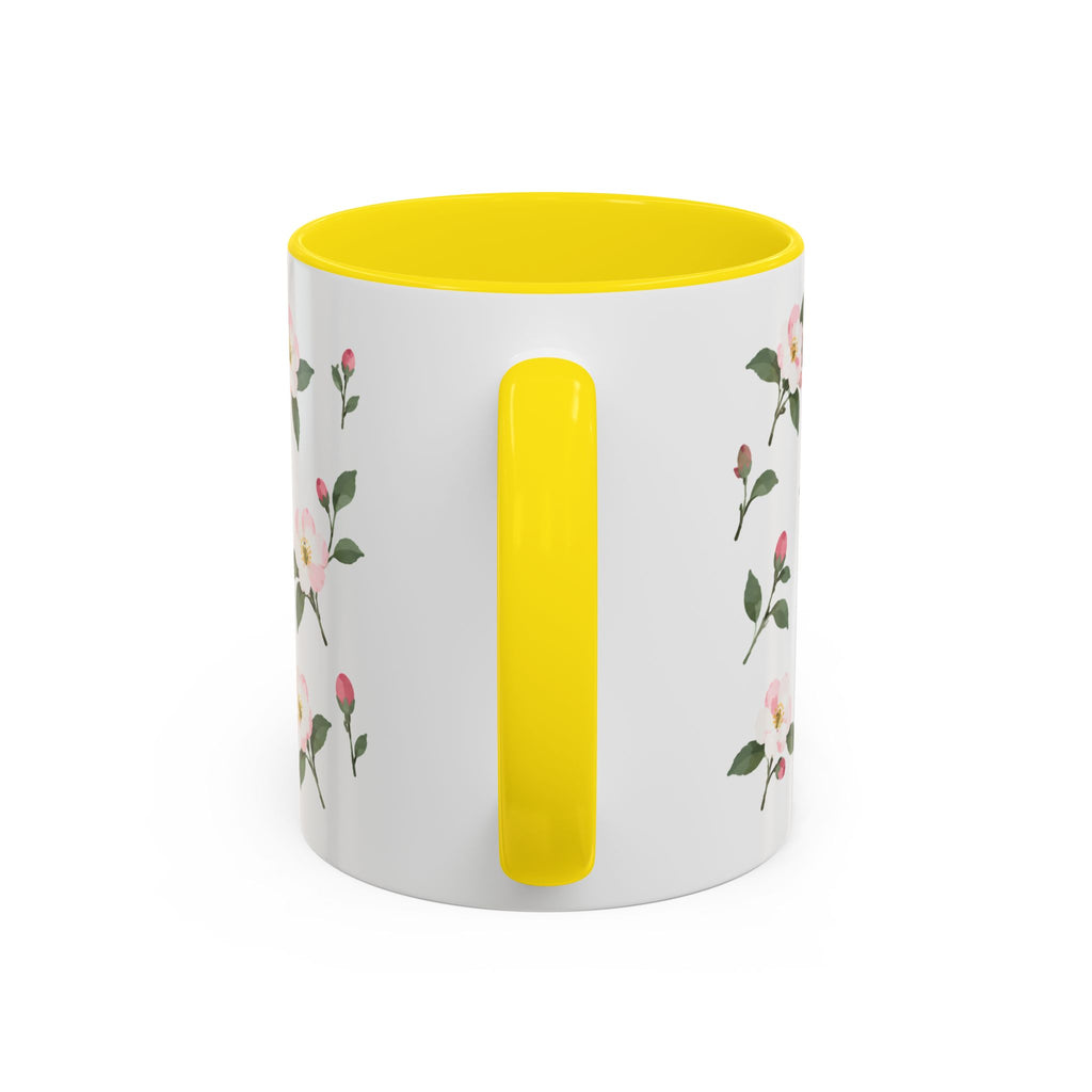 Michigan Apple Blossom Mug, State Flower Floral Coffee Cup, 11oz Botanical Gift