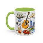 Nashville Illustrated Travel Mug | City Souvenir Accent Coffee Mug | 11oz 15oz Ceramic Cup