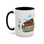 Zermatt Illustrated Travel Mug | Switzerland Souvenir Accent Coffee Mug | 11oz 15oz Ceramic Cup