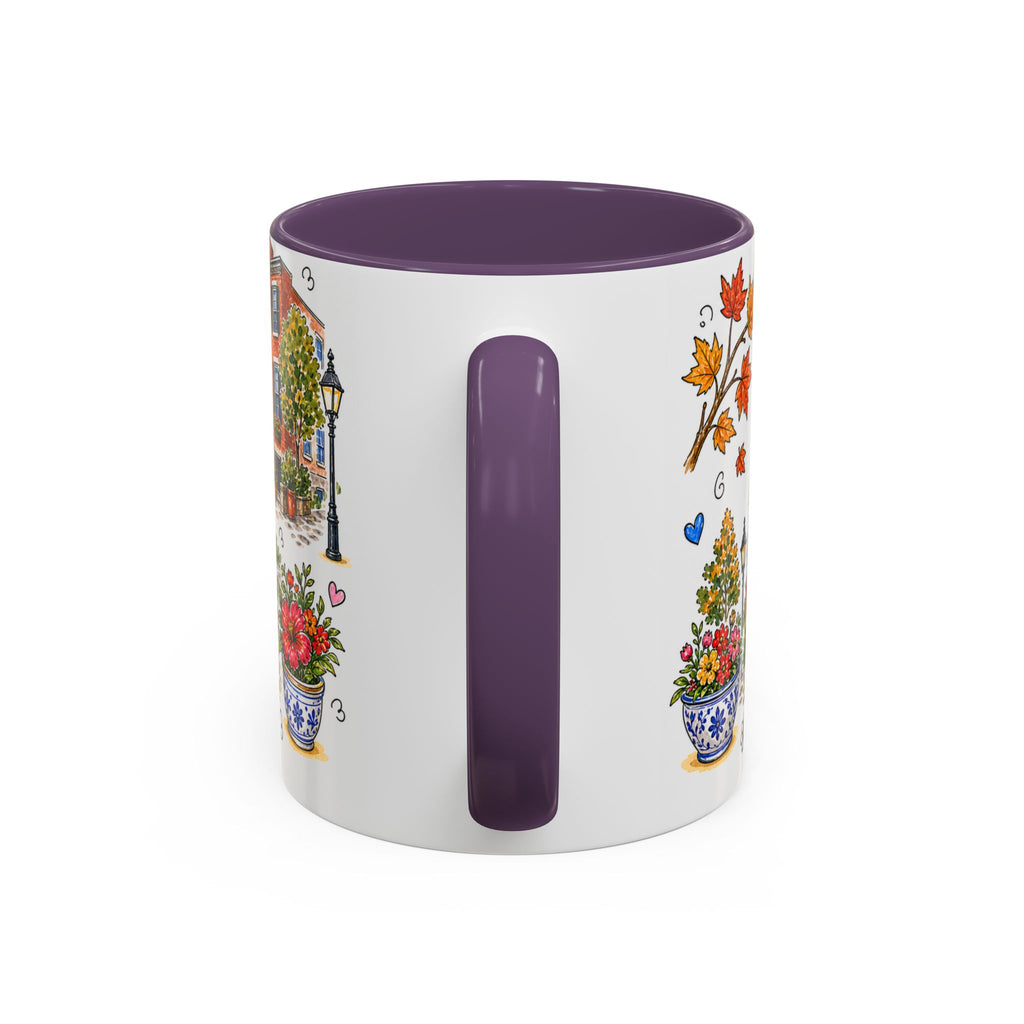 Boston Illustrated Travel Mug | City Souvenir Accent Coffee Mug | 11oz 15oz Ceramic Cup