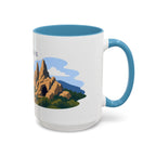 Pinnacles National Park Coffee Mug | Solid Color Block Park Souvenir | 11oz 15oz Accent Mug
