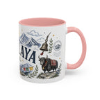 Himalaya Coffee Mug | Travel Destination Souvenir Gift | Accent Color Ceramic 11oz 15oz