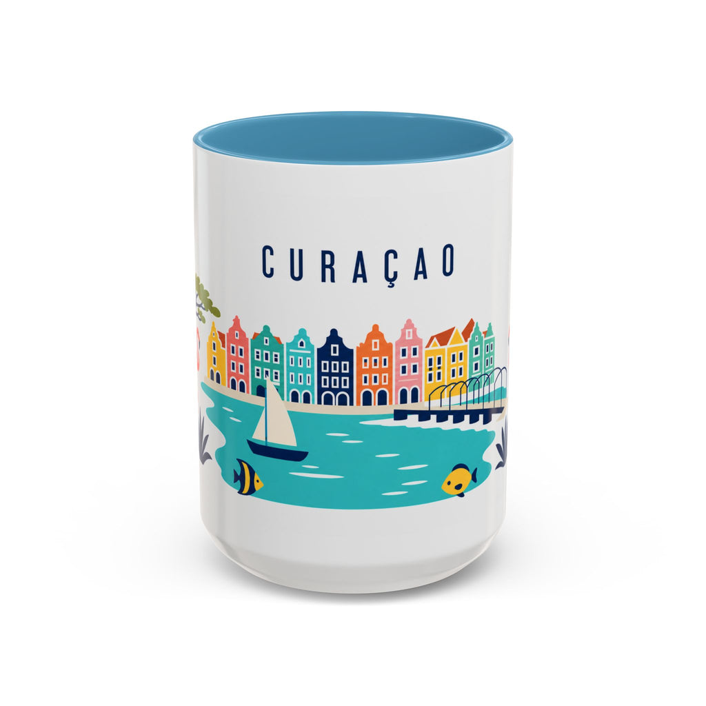 Curaçao Coffee Mug | Travel Souvenir Accent Mug | Country Gift Ceramic Cup 11oz 15oz