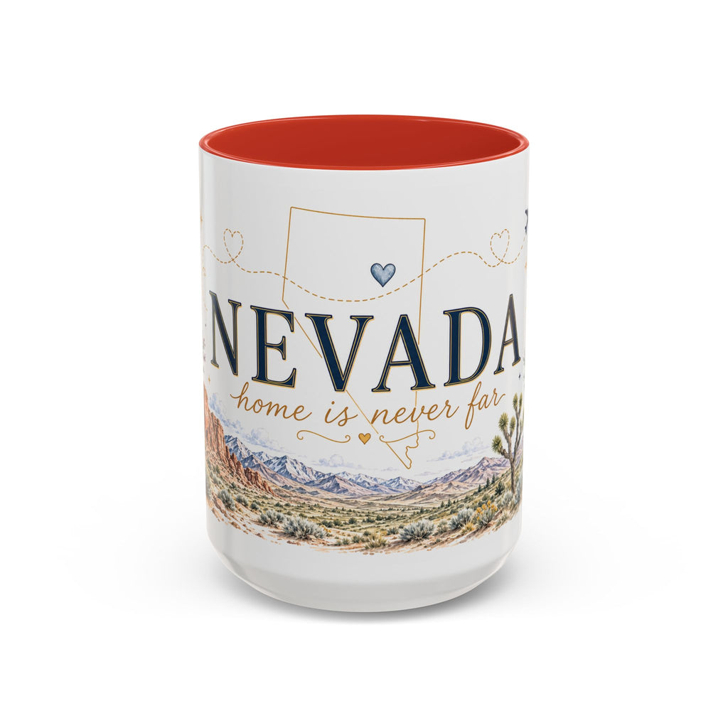 Nevada Home State Mug | Moving Away, Long Distance Friendship Gift | 11oz 15oz Accent Mug