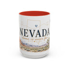 Nevada Home State Mug | Moving Away, Long Distance Friendship Gift | 11oz 15oz Accent Mug
