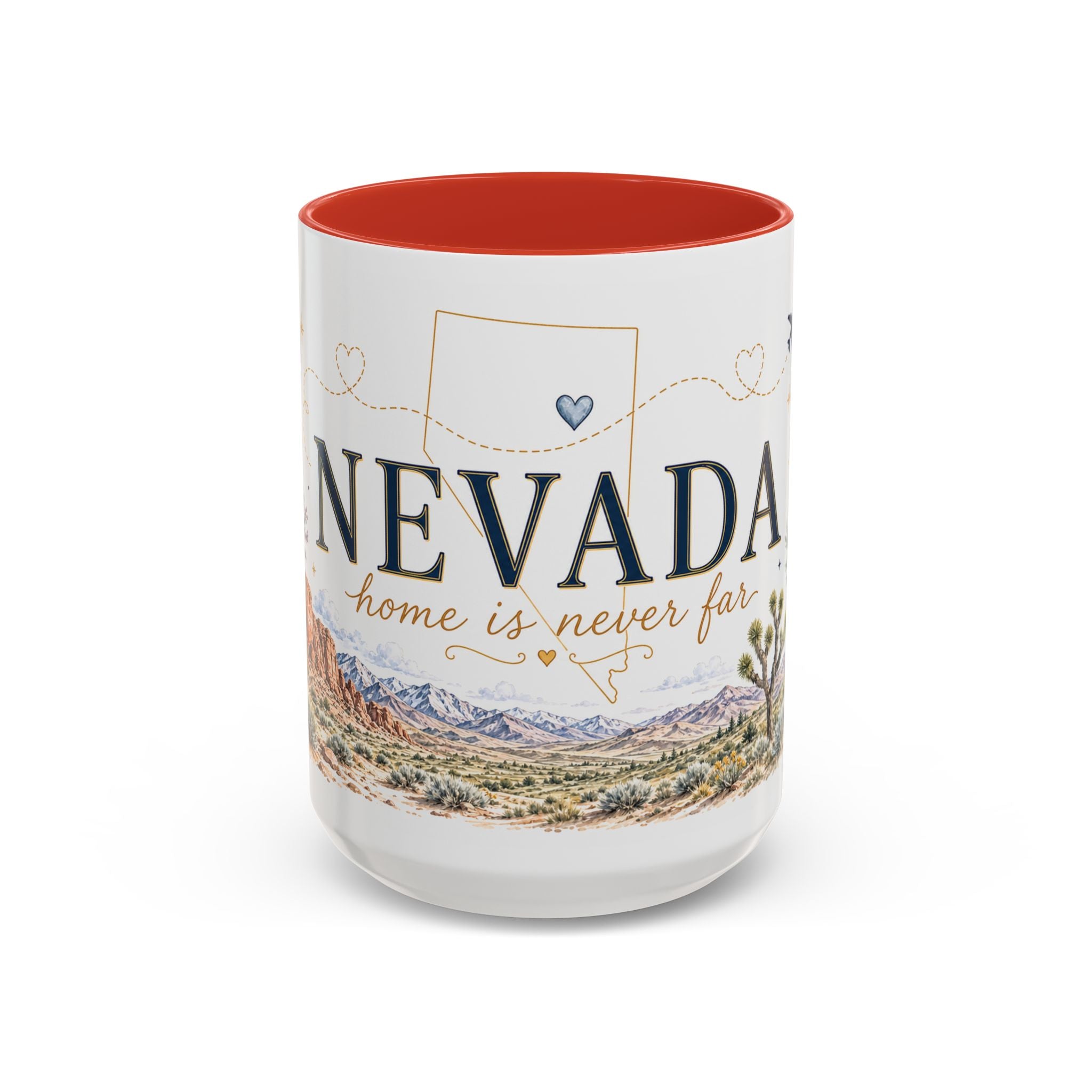 Nevada Home State Mug | Moving Away, Long Distance Friendship Gift | 11oz 15oz Accent Mug