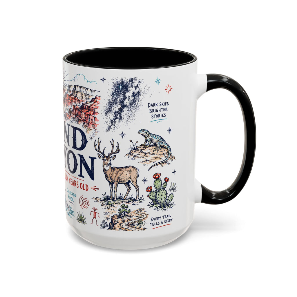 Grand Canyon National Park Coffee Mug | Hiking Camping Nature Gift | Accent Color Ceramic 11oz 15oz