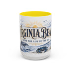 Virginia Beach Coffee Mug | United States Travel Souvenir | Vintage Illustrated City Gift | 11 oz 15 oz Accent Mug