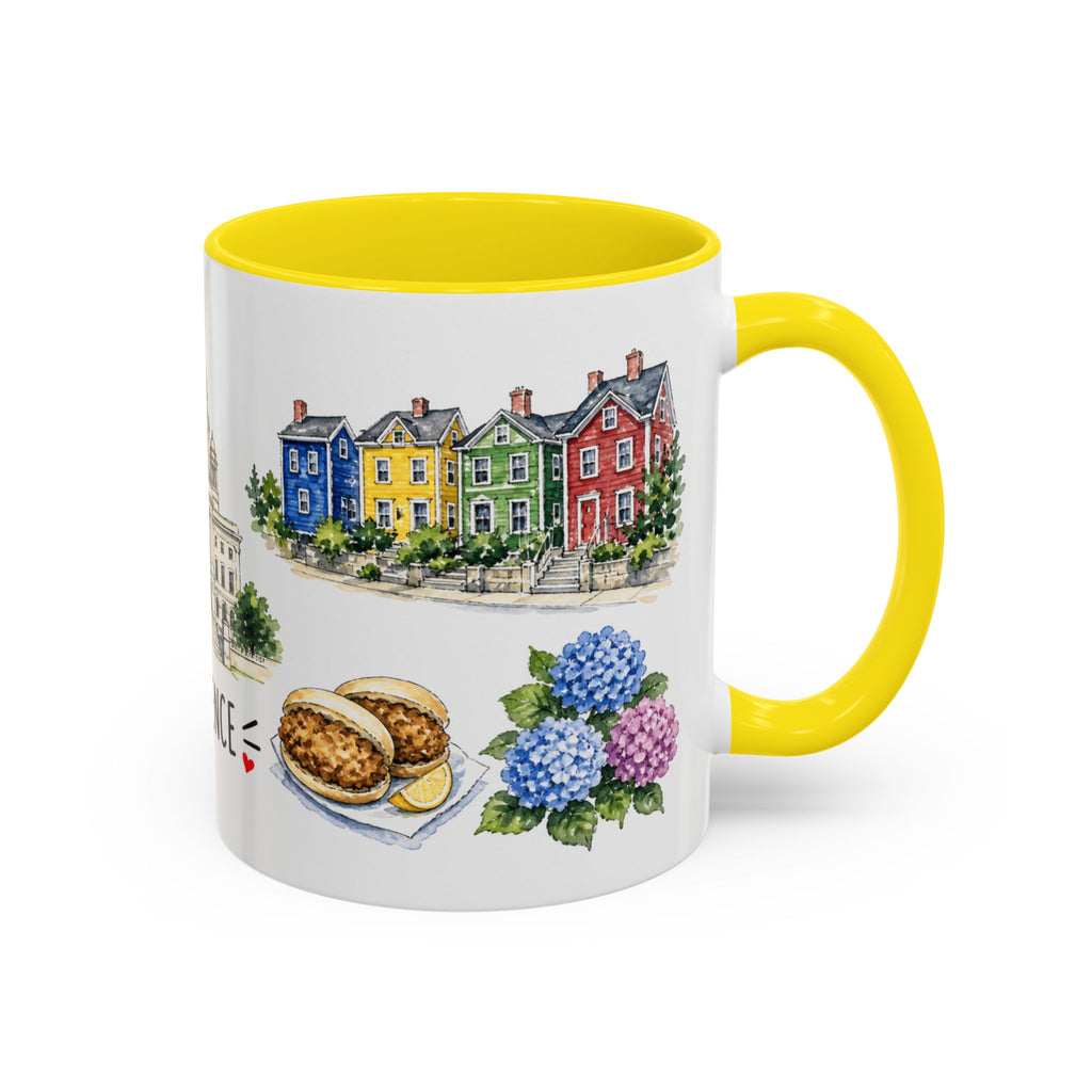 Providence Illustrated Travel Mug | City Souvenir Accent Coffee Mug | 11oz 15oz Ceramic Cup