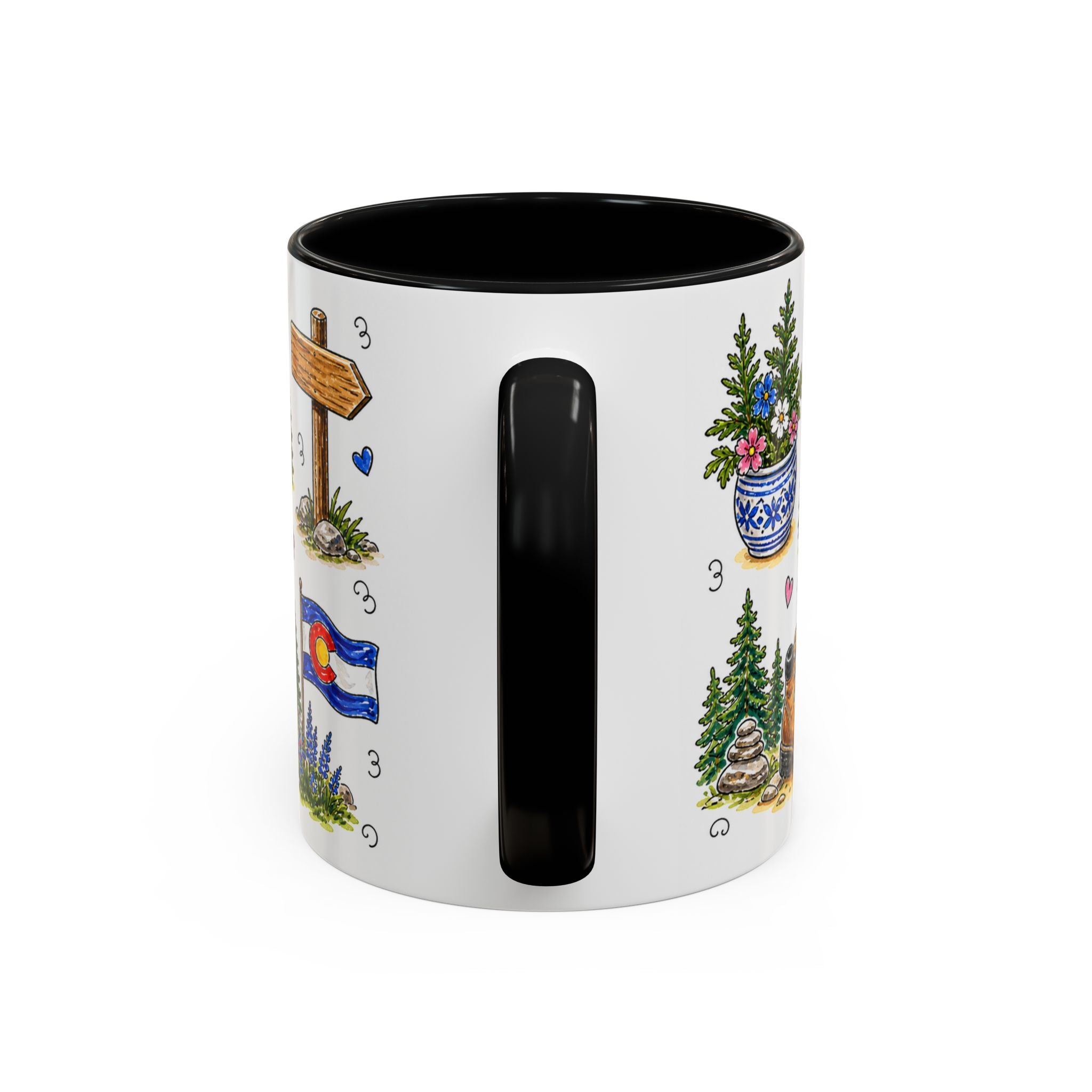 Denver Illustrated Travel Mug | City Souvenir Accent Coffee Mug | 11oz 15oz Ceramic Cup