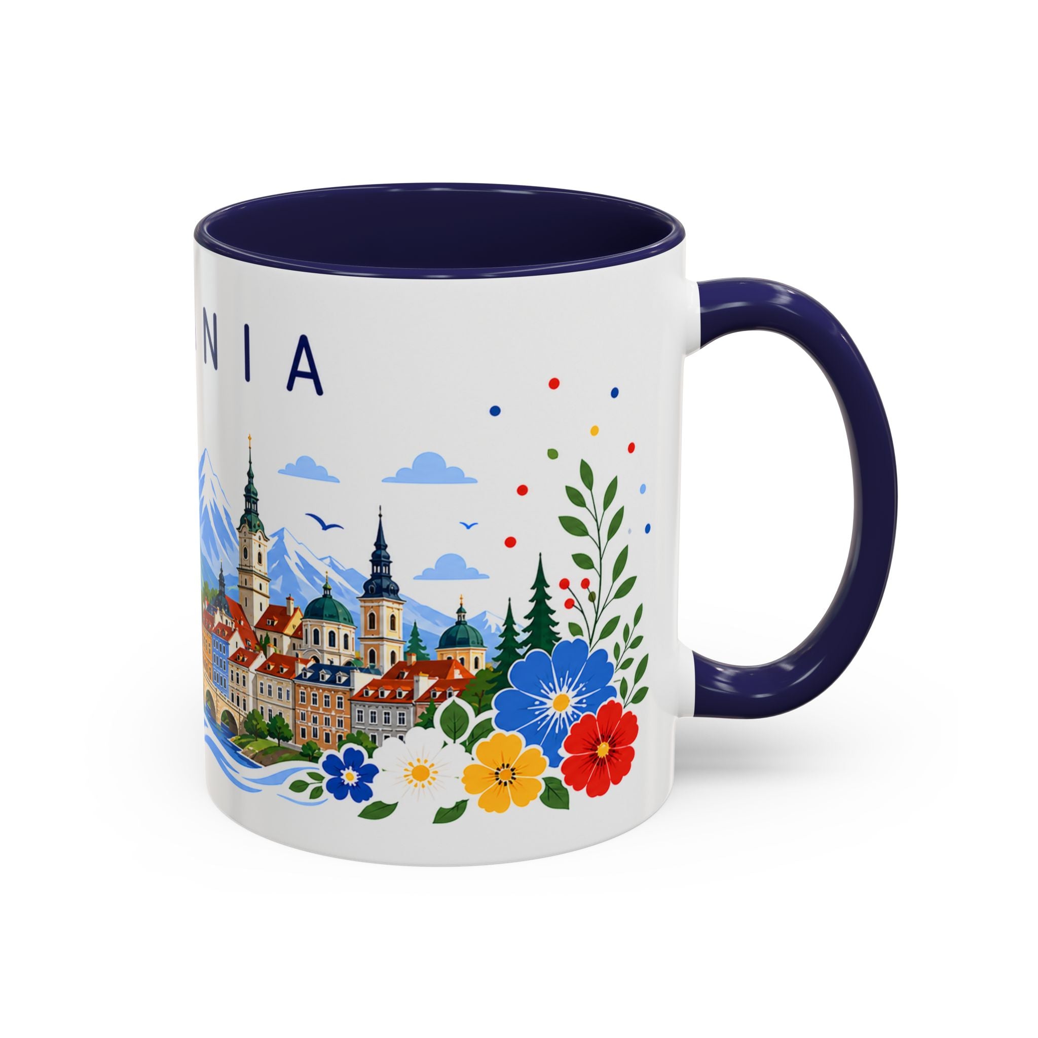 Romania Coffee Mug | Travel Souvenir Accent Mug | Place Gift Ceramic Cup 11oz 15oz