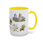 Raleigh Illustrated Travel Mug | City Souvenir Accent Coffee Mug | 11oz 15oz Ceramic Cup