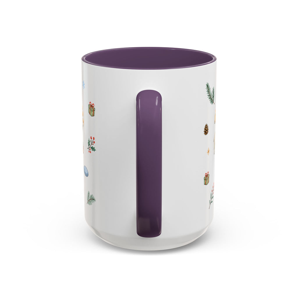 Banff Lake Louise Christmas Mug | Watercolor Travel Souvenir | Holiday Gift | Accent Ceramic Coffee Cup 11oz 15oz