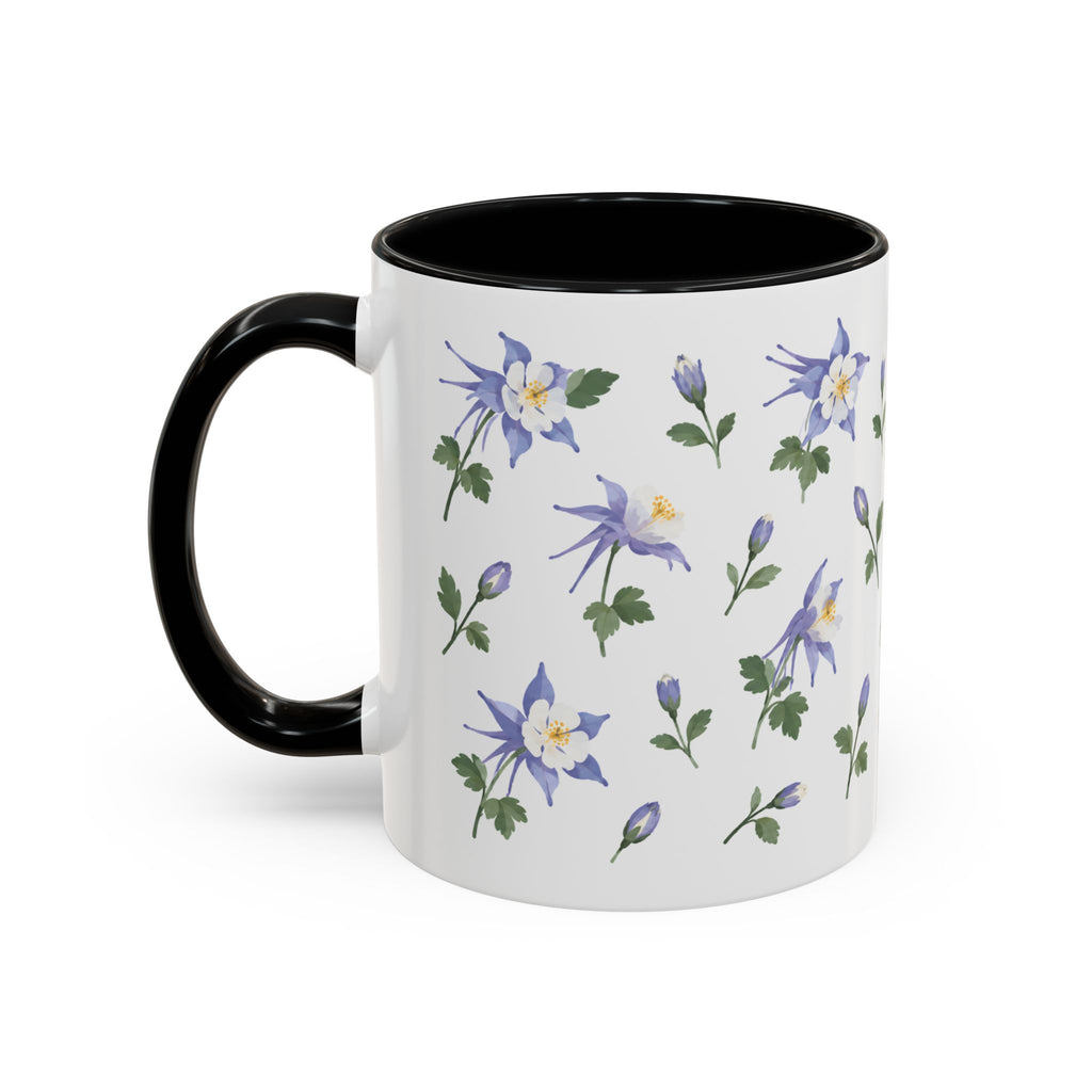Colorado Rocky Mountain columbine Mug, State Flower Floral Coffee Cup, 11oz Botanical Gift