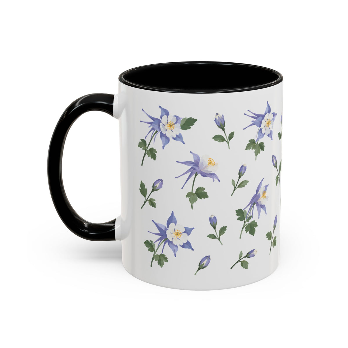 Colorado Rocky Mountain columbine Mug, State Flower Floral Coffee Cup, 11oz Botanical Gift
