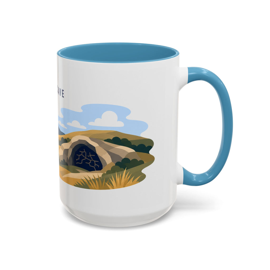 Wind Cave National Park Coffee Mug | Solid Color Block Park Souvenir | 11oz 15oz Accent Mug