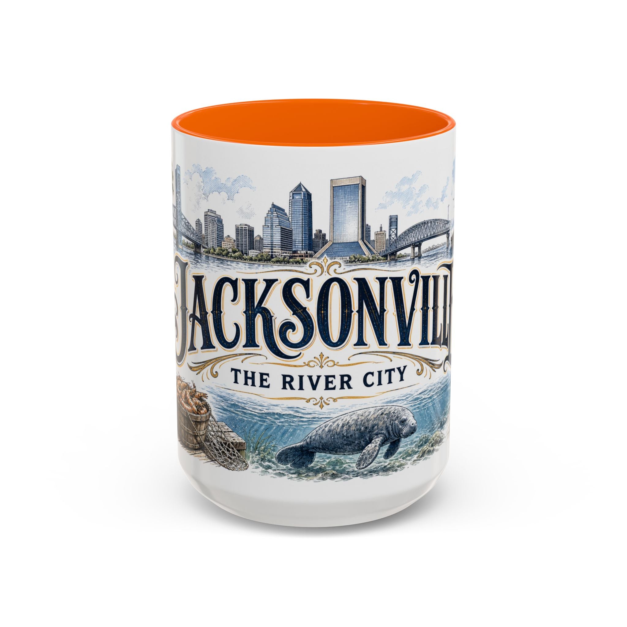 Jacksonville Coffee Mug | United States Travel Souvenir | Vintage Illustrated City Gift | 11 oz 15 oz Accent Mug
