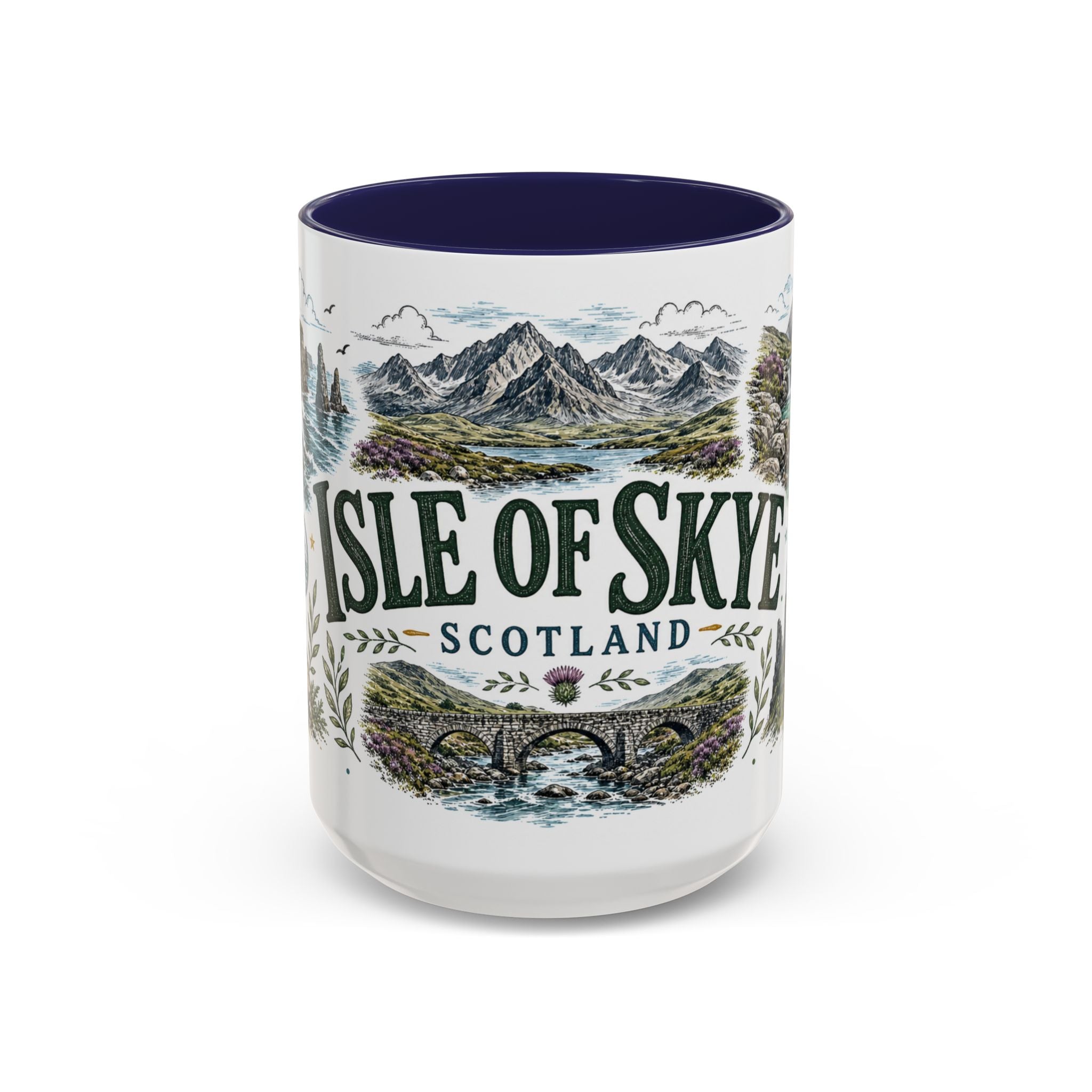 Isle of Skye Mug, Scotland Travel Souvenir, Bucket List Gift, Accent Ceramic Coffee Mug 11oz 15oz