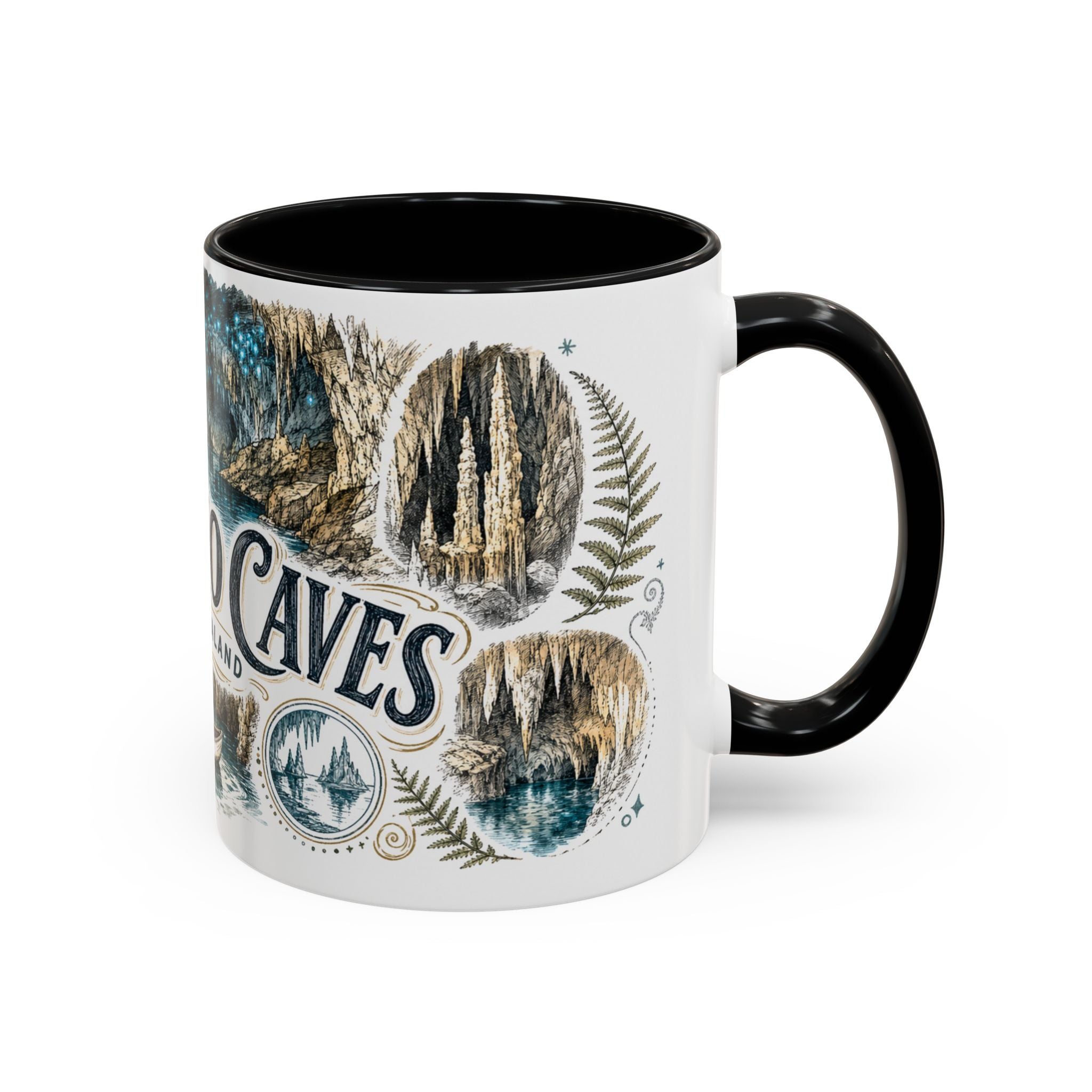 Waitomo Caves Mug, New Zealand Travel Souvenir, Bucket List Gift, Accent Ceramic Coffee Mug 11oz 15oz