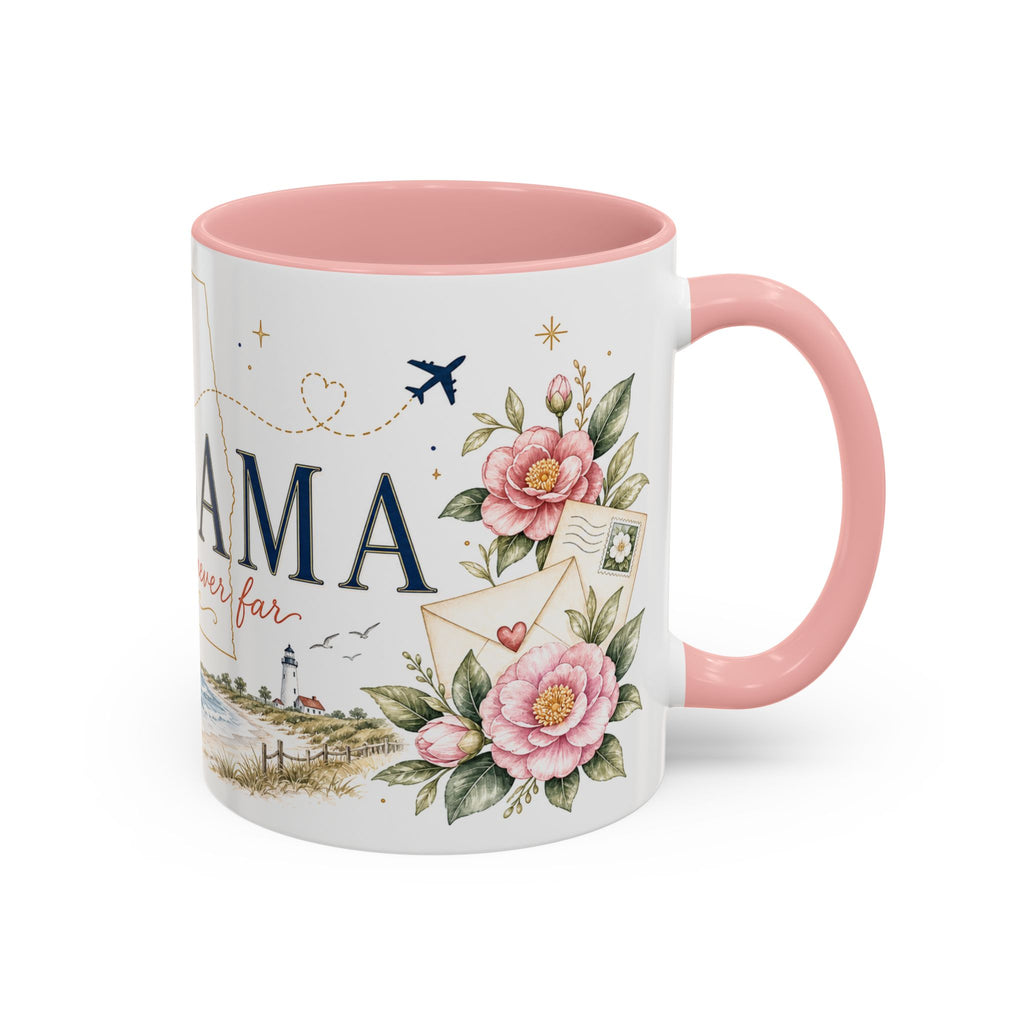Alabama State Map Mug | Coastal Scenery, Botanical Accents, Homesick Gift