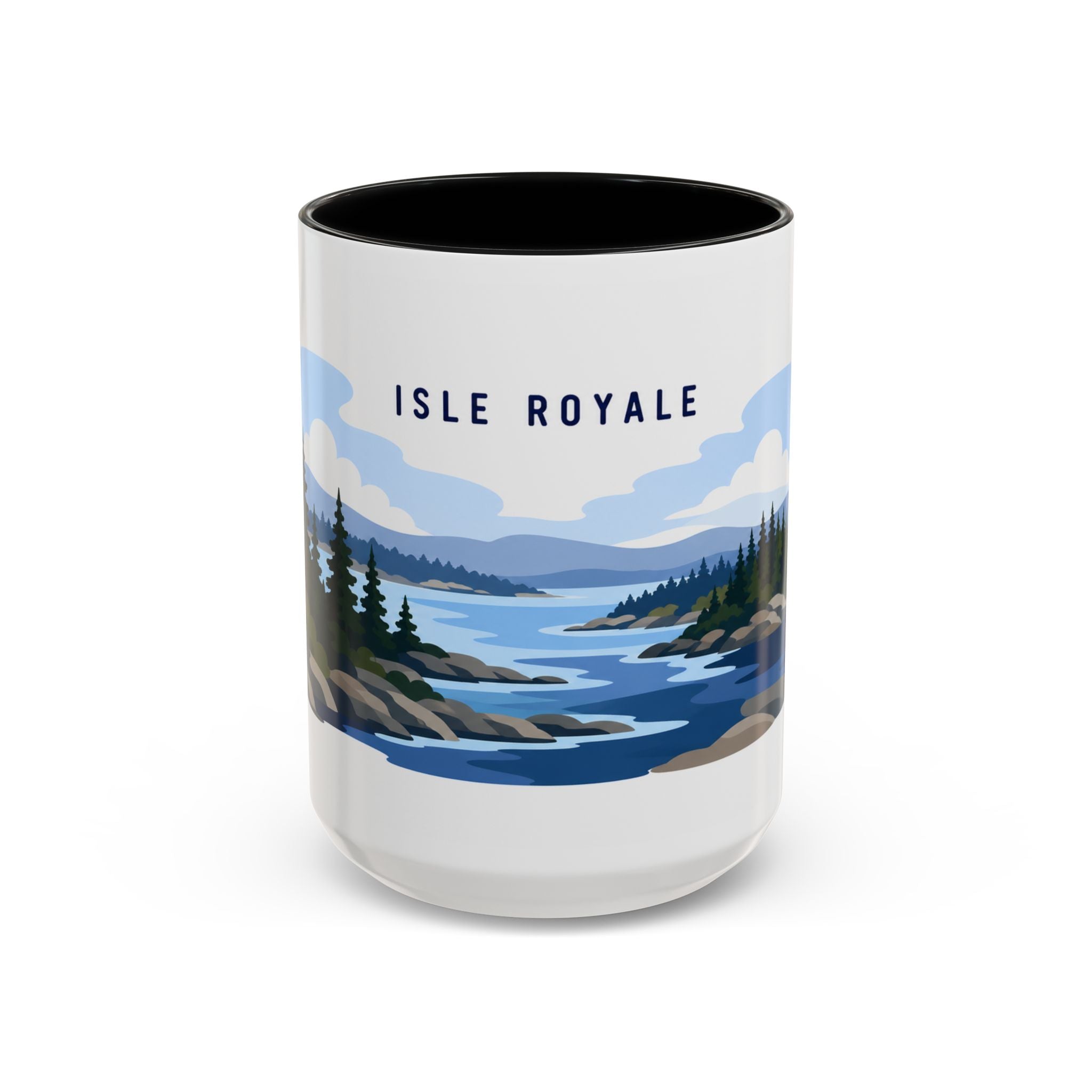 Isle Royale National Park Coffee Mug | Solid Color Block Park Souvenir | 11oz 15oz Accent Mug