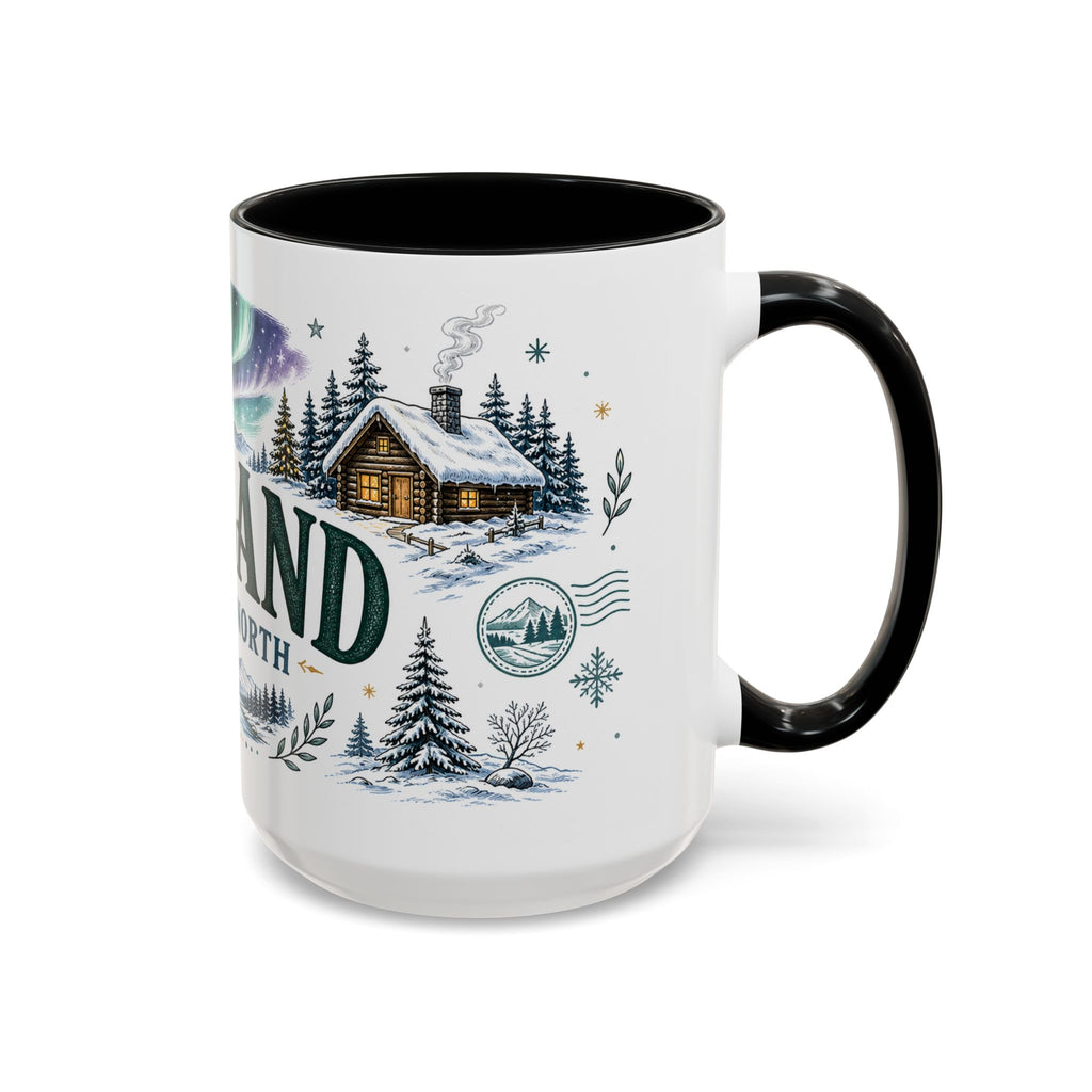 Lapland Coffee Mug | Travel Destination Souvenir Gift | Accent Color Ceramic 11oz 15oz