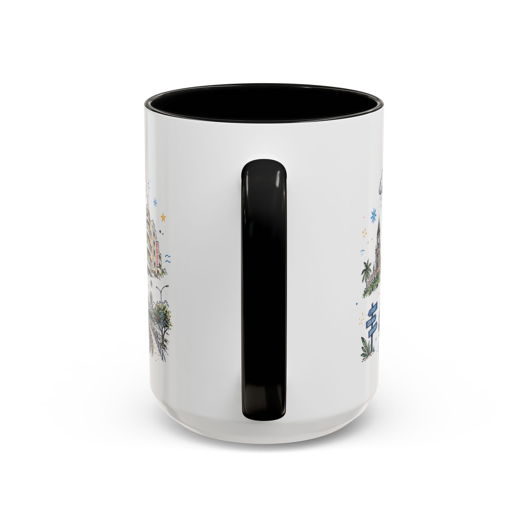 Mumbai Coffee Mug | India Souvenir Travel Gift | Accent Color Ceramic 11oz 15oz