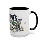 Grandpa's Stories Are The Best Coffee Mug | Gift From Grandkids | Accent Color Ceramic 11oz 15oz