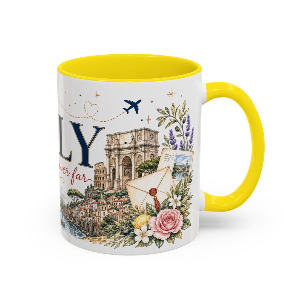 Italy Home Country Mug | Moving Away Gift | Long Distance Friendship | 11 oz 15 oz Accent Mug