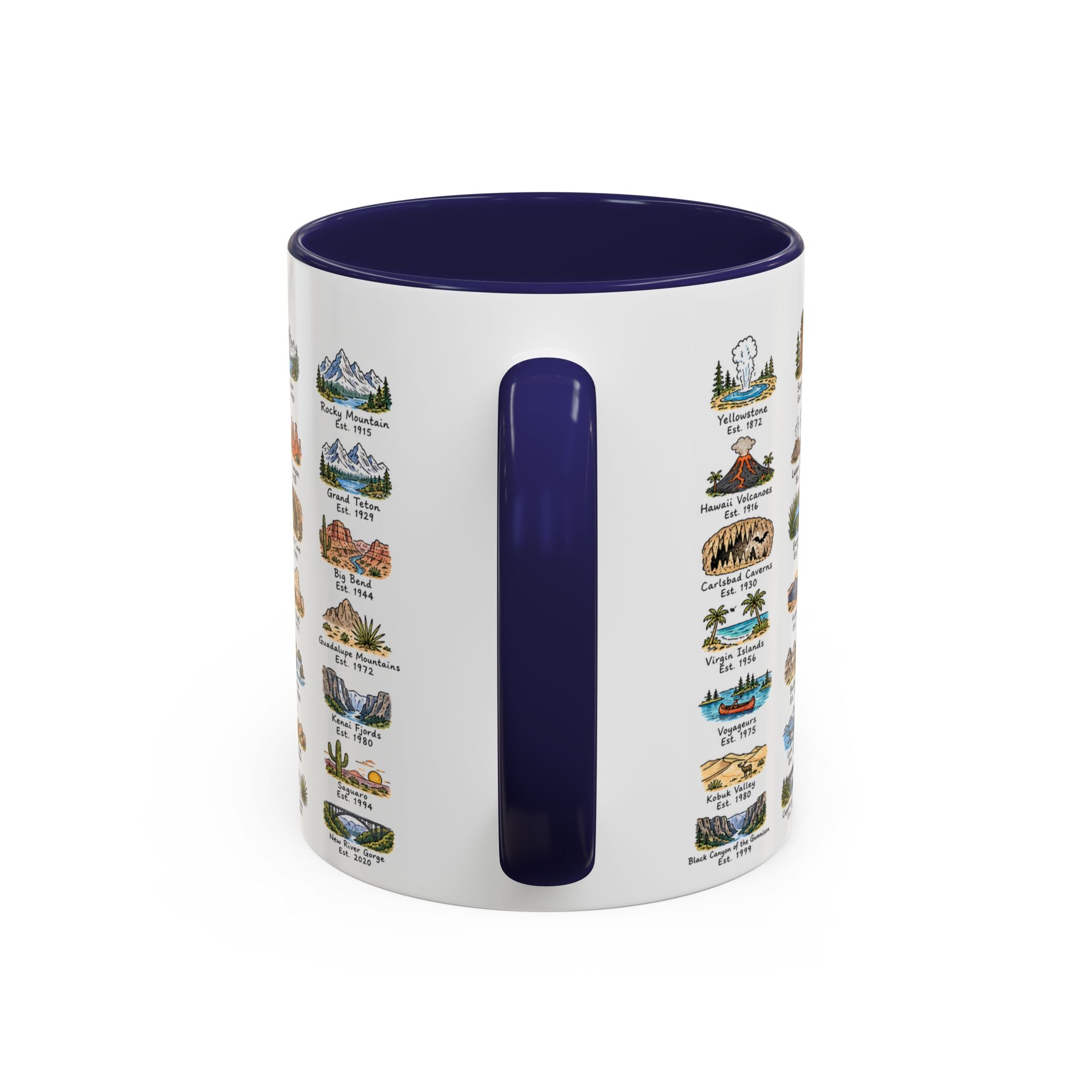 63 National Parks Mug | U.S. Parks Coffee Cup | Park Bucket List Gift | Road Trip Hiking Camping Souvenir