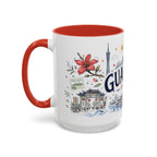 Guangzhou Coffee Mug | China Souvenir Travel Gift | Accent Color Ceramic 11oz 15oz
