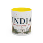 India Home Country Mug | Moving Away Gift | Long Distance Friendship | 11 oz 15 oz Accent Mug