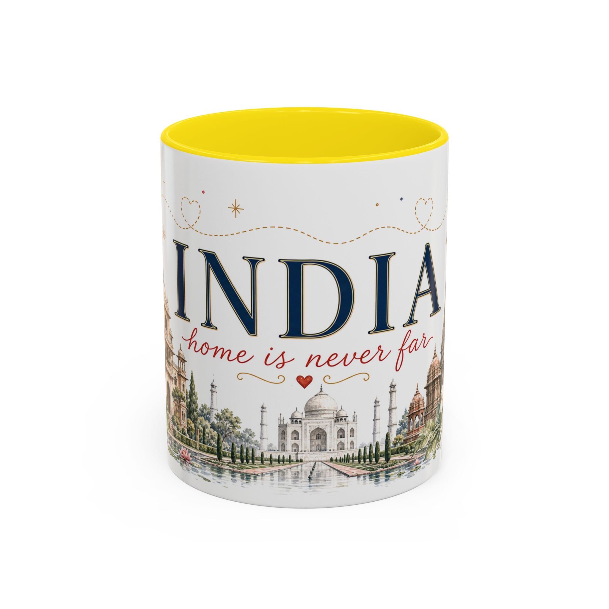 India Home Country Mug | Moving Away Gift | Long Distance Friendship | 11 oz 15 oz Accent Mug