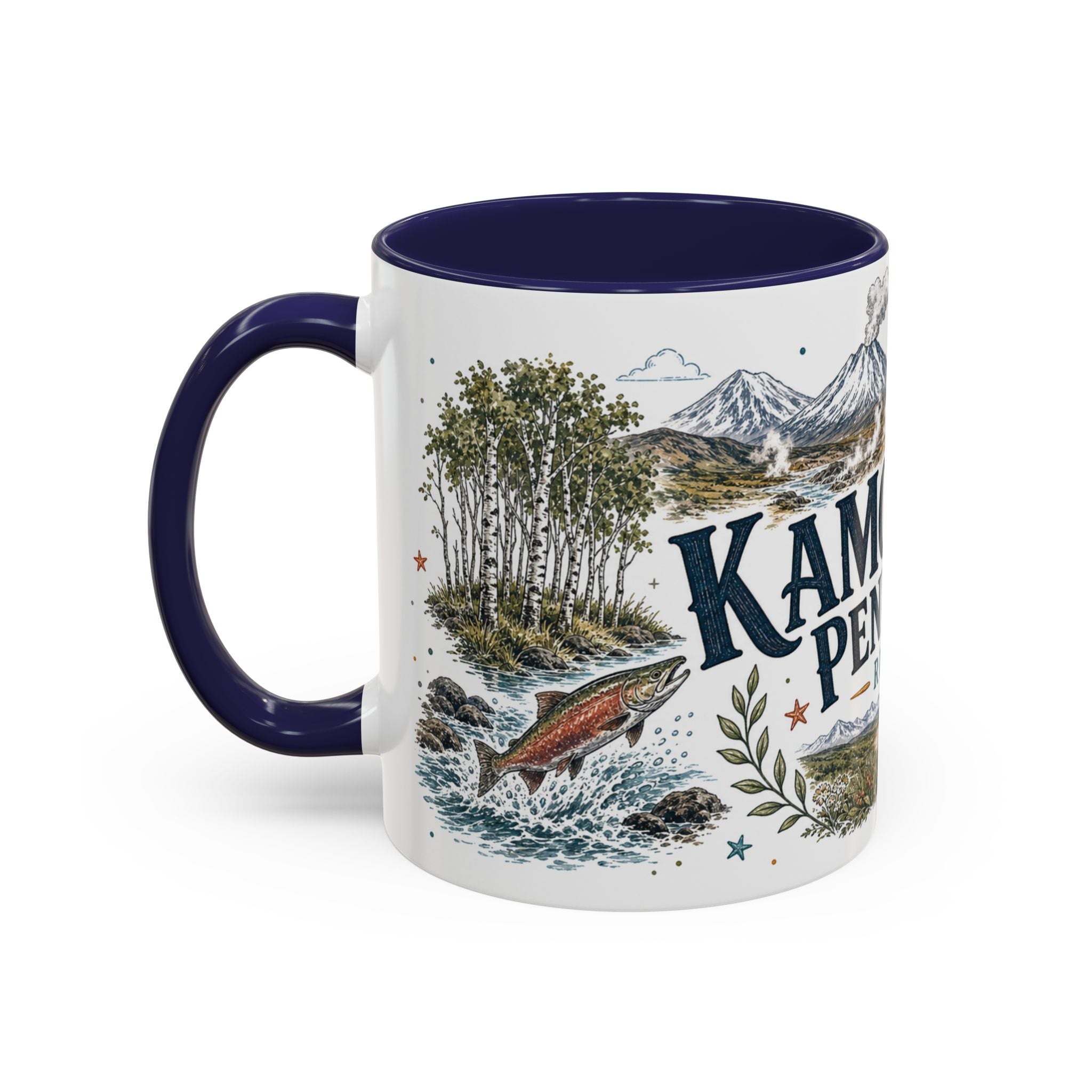 Kamchatka Peninsula Mug, Russia Travel Souvenir, Bucket List Gift, Accent Ceramic Coffee Mug 11oz 15oz