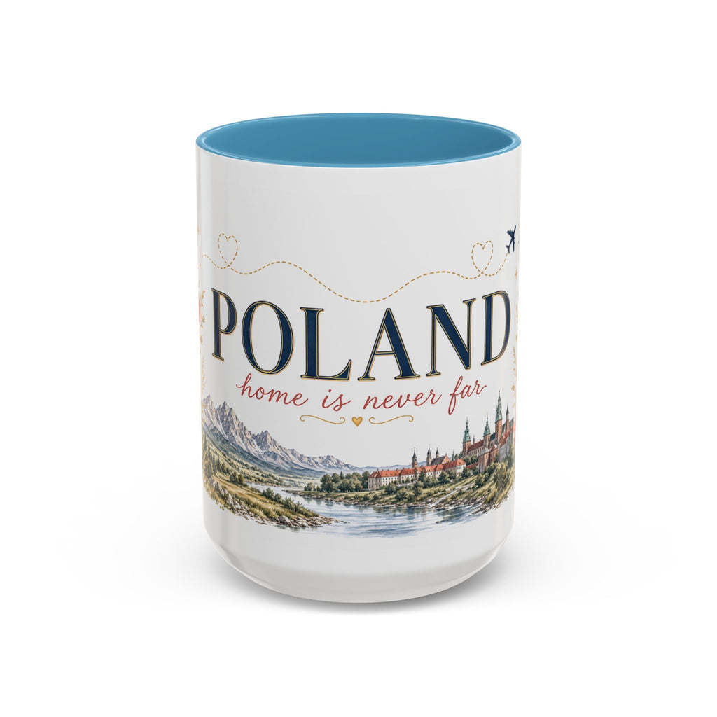 Poland Home Country Mug | Moving Away Gift | Long Distance Friendship | 11 oz 15 oz Accent Mug