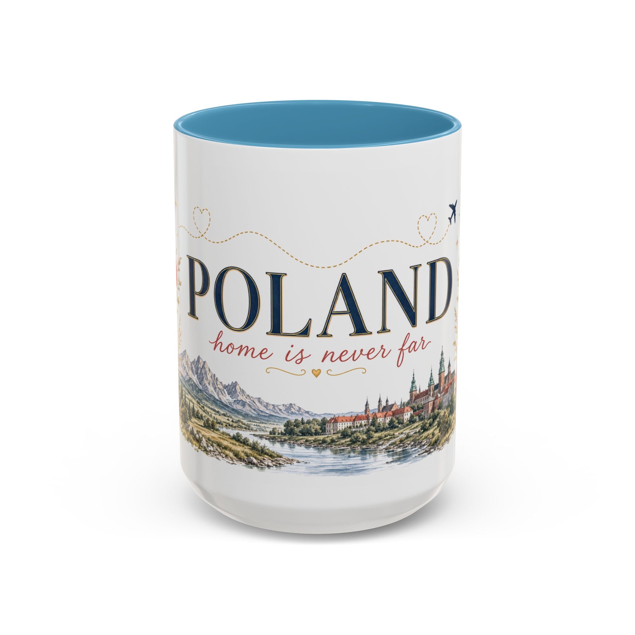 Poland Home Country Mug | Moving Away Gift | Long Distance Friendship | 11 oz 15 oz Accent Mug