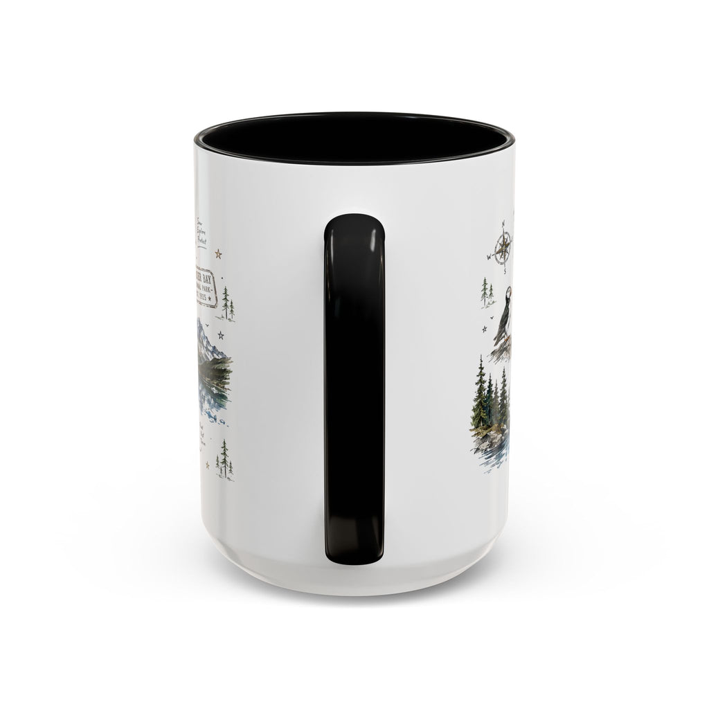 Glacier Bay National Park Coffee Mug | Alaska Wilderness Kayaking Gift | Accent Color Ceramic 11oz 15oz