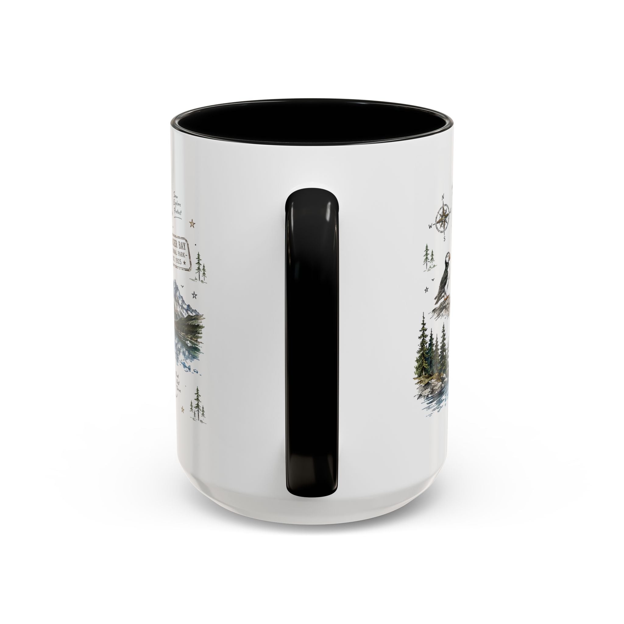 Glacier Bay National Park Coffee Mug | Alaska Wilderness Kayaking Gift | Accent Color Ceramic 11oz 15oz