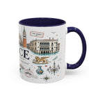 Venice Coffee Mug | Italy Souvenir Travel Gift | Accent Color Ceramic 11oz 15oz