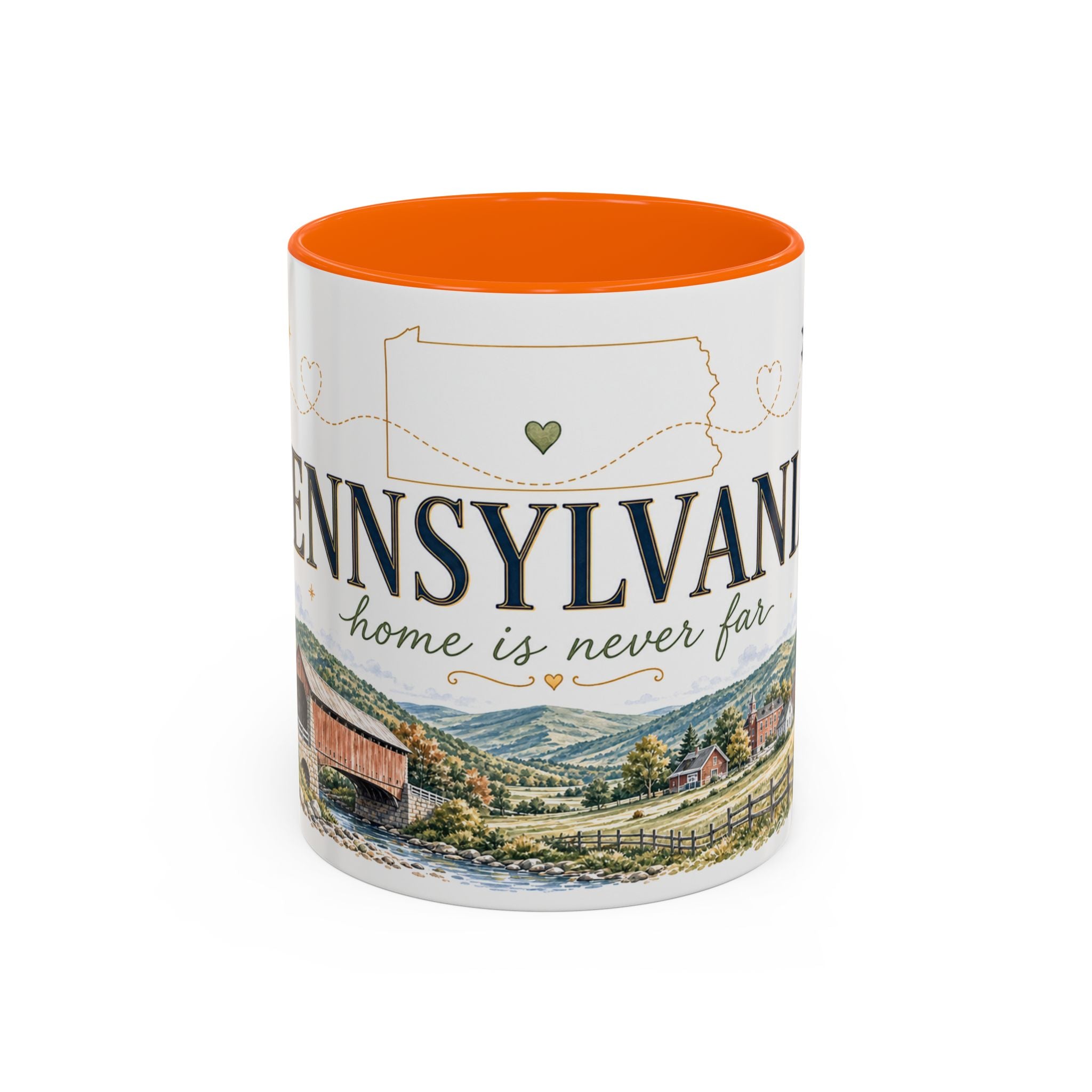 Pennsylvania Home State Mug | Moving Away Gift | Long Distance Friendship Coffee Cup | 11oz 15oz Accent Mug