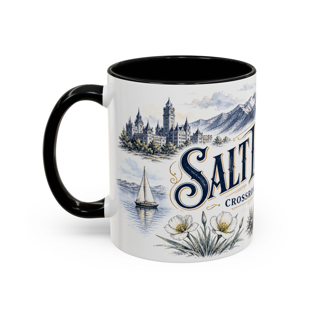 Salt Lake City Coffee Mug | United States Travel Souvenir | Vintage Illustrated City Gift | 11 oz 15 oz Accent Mug