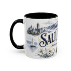 Salt Lake City Coffee Mug | United States Travel Souvenir | Vintage Illustrated City Gift | 11 oz 15 oz Accent Mug