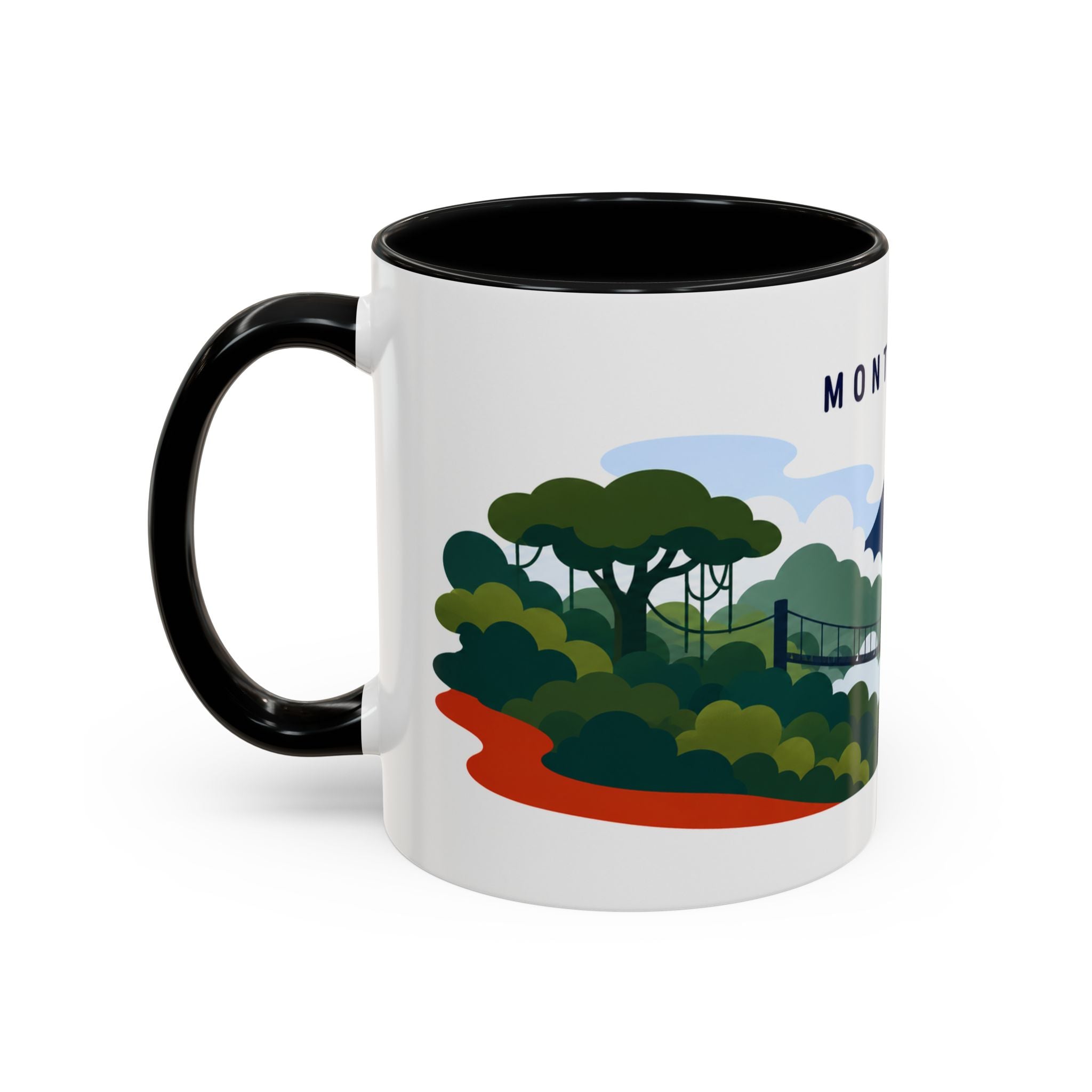 Monteverde Coffee Mug | Travel Destination Souvenir Gift | Accent Color Ceramic 11oz 15oz