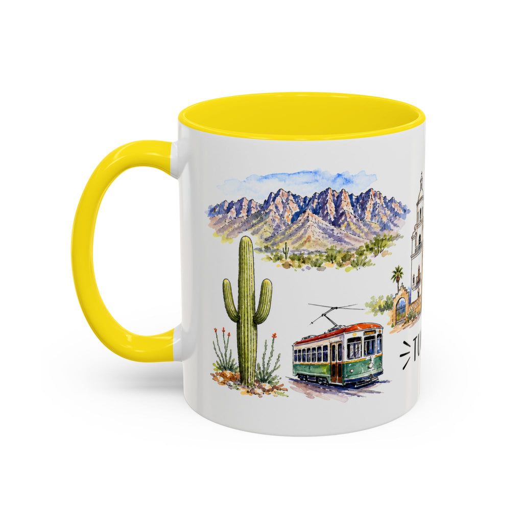 Tucson Illustrated Travel Mug | City Souvenir Accent Coffee Mug | 11oz 15oz Ceramic Cup